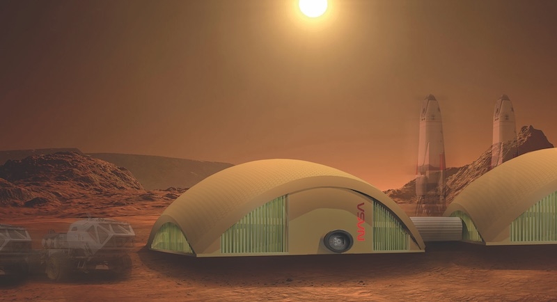 Ý tưởng về căn nhà từ sợi nấm trên sao Hỏa.