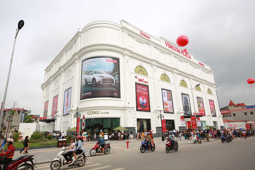 Vincom Plaza Thái Nguyên nổi bật giữa trung tâm thành phố.