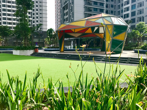 Cây xanh, thảm cỏ, công viên ngập tràn sắc xanh tại TNR Goldmark City.