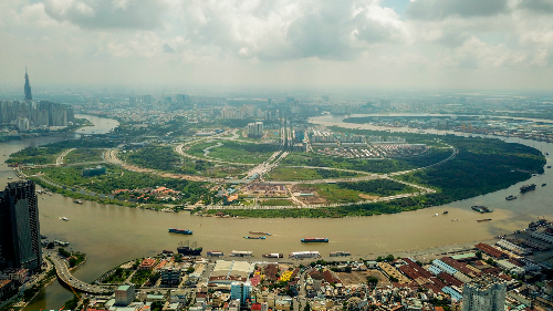 Khu đô thị mới Thủ Thiêm, quận 2, TP HCM thu hút nhà đầu tư châu Á trong vài năm qua. Ảnh: Quỳnh Trần