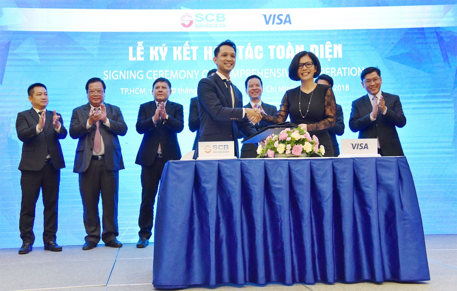 SCB cũng ký kết hợp tác toàn diện với Tổ chức thẻ quốc tế Visa.