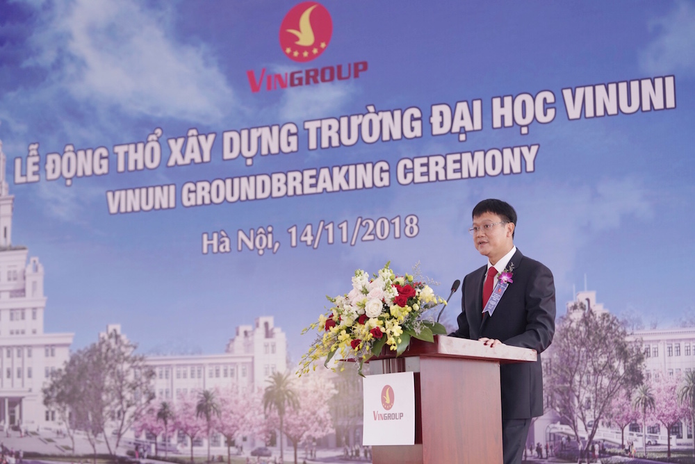 Ông Lê Hải An – Thứ trưởng Bộ Giáo dục & Đào tạo cho biết Bộ sẽ tạo điều kiện để VinUni đạt được tầm nhìn và sứ mệnh đã đặt ra.