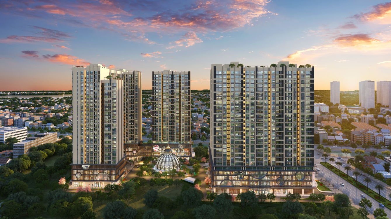 Hinode City là một trong số ít dự án căn hộ được “phủ” 100% kính Low-E.
