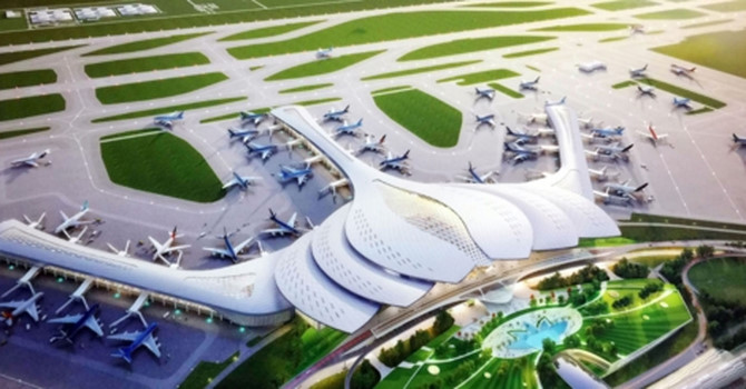 Phối cảnh dự án sân bay quốc tế Long Thành (huyện Long Thành, tỉnh Đồng Nai).