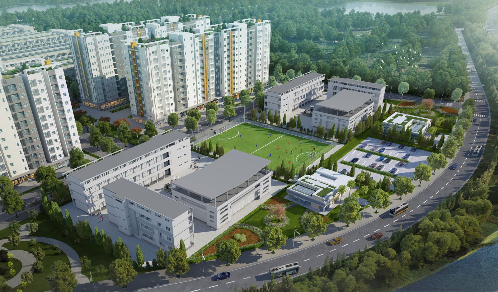 Dành phần lớn diện tích để xây dựng không gian phát triển cộng đồng, Him Lam Green Park - “thước đo” của đô thị sáng tạo và sống tốt.