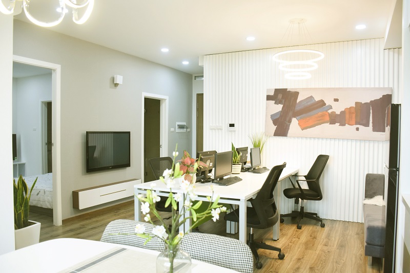 Officetel EcoLife Capitol thiết kế đa năng vừa ở vừa làm văn phòng phù hợp cho các doanh nghiệp start up.