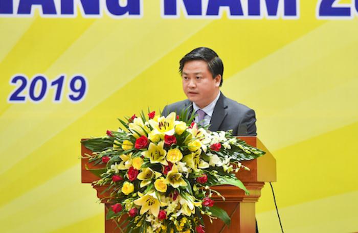 Ông Lê Đức Thọ, Chủ tịch Hội đồng quản trị Vietinbank cho biết, ngân hàng đã không thể tăng tín dụng từ tháng 9/2018 đến nay. Ảnh: Đức Khanh
