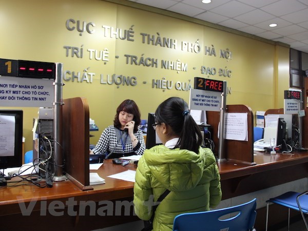 Hoạt động tại Cục Thuế Hà Nội. (Nguồn: Vietnam+)