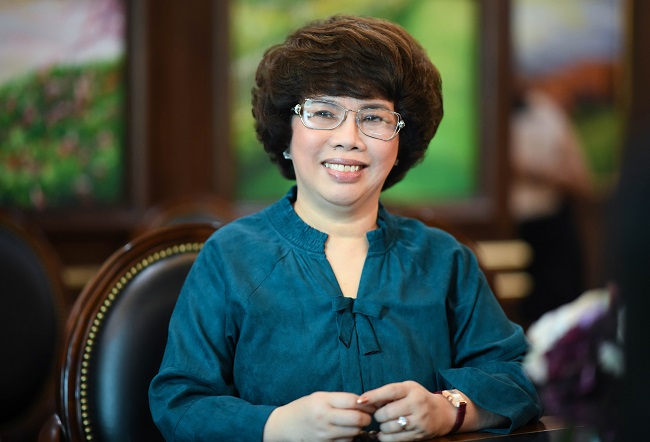 Kinh doanh là lĩnh vực được Forbes Việt Nam bình chọn có nhiều gương mặt nhất, với 20 nữ lãnh đạo hàng đầu. Ảnh: Bà Thái Hương Nhà sáng lập tập đoàn TH, Tổng giám đốc Ngân hàng Bắc Á 