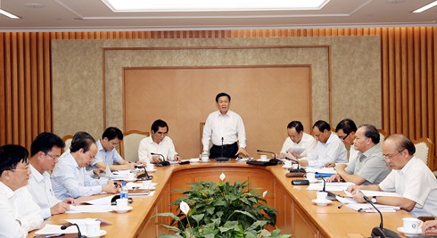 Phó Thủ tướng Vương Đình Huệ chủ trì một phiên họp của Tổ công tác của Chính phủ chỉ đạo đẩy nhanh tiến độ giải ngân vốn đầu tư công