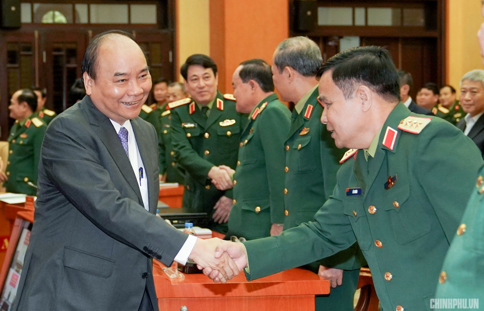 Thủ tướng Nguyễn Xuân Phúc đến dự hội nghị. Ảnh: VGP/Quang Hiếu
