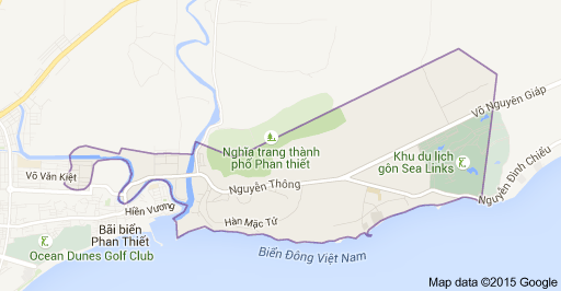 Bản đồ Khu phức hợp lấn biển Phú Hải (TP Phan Thiết, tỉnh Bình Thuận)