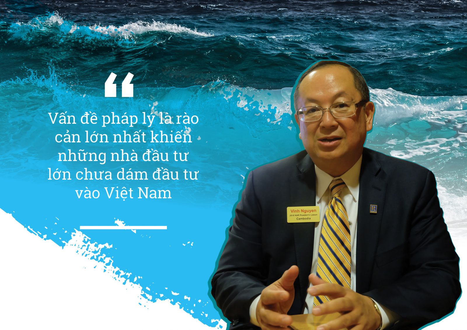 Ông Vinh Nguyễn, đại diện của Chủ tịch Hiệp hội Bất động sản Hoa Kỳ tại Campuchia