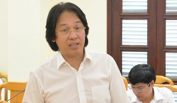 Ông Hoàng Quốc Việt , đại diện Công ty CP Tập đoàn Nguyễn Hoàng phát biểu, hy vọng dự án IEC Hà Tĩnh sẽ sớm được thực hiện. ược thực hiện.( Ảnh: Thành Chung)