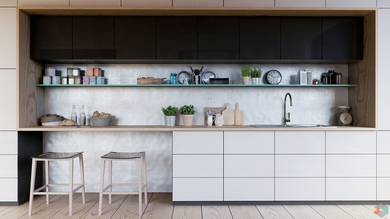 Căn bếp này đã chứng mình sự thật rằng, bạn không cần một mẫu thiết kế quá cao siêu mới có thể tạo nên một không gian phong cách và ấn tượng.