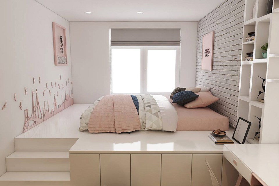 5 bí quyết trang trí phòng ngủ siêu nhỏ trở nên thoáng rộng và tinh tế