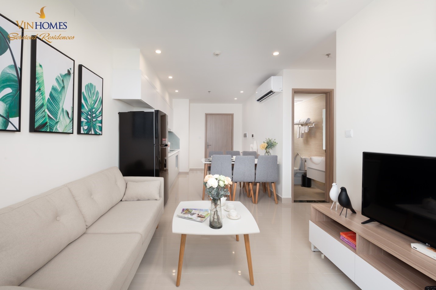 Căn hộ cho thuê 3 phòng ngủ đầy đủ nội thất tại Vinhomes Smart City