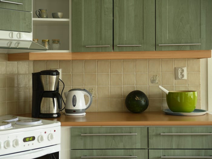 Tủ bếp màu xanh lá cây sẽ trở nên phổ biến
