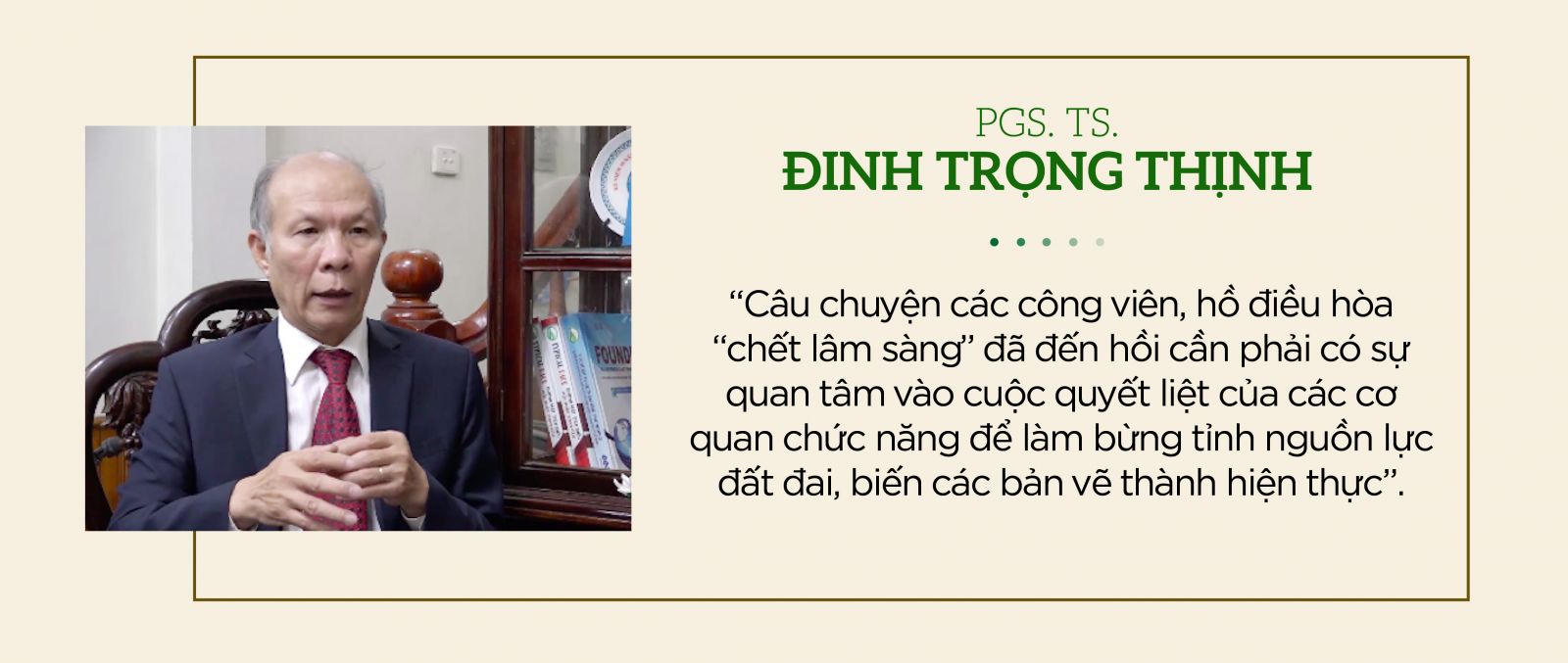 PGS.TS. Đinh Trọng Thịnh nói về xử lý dự án treo.
