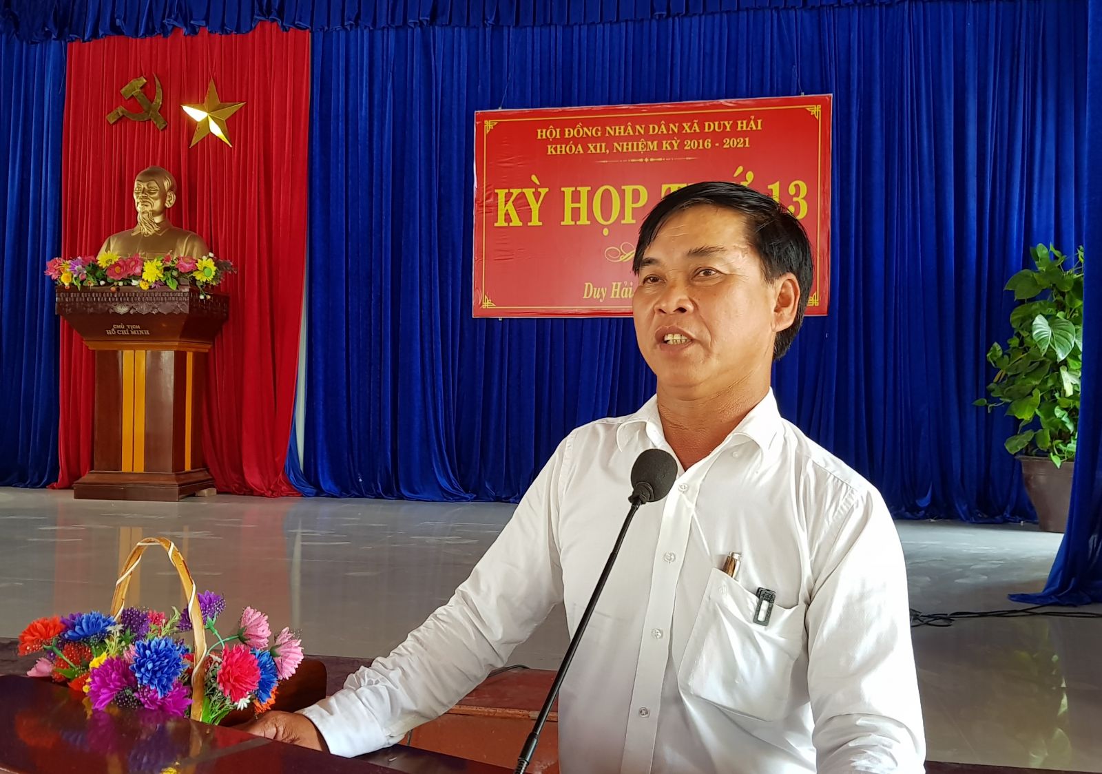 Ông Nguyễn Văn Thống, Chủ tịch UBND xã Duy Hải 