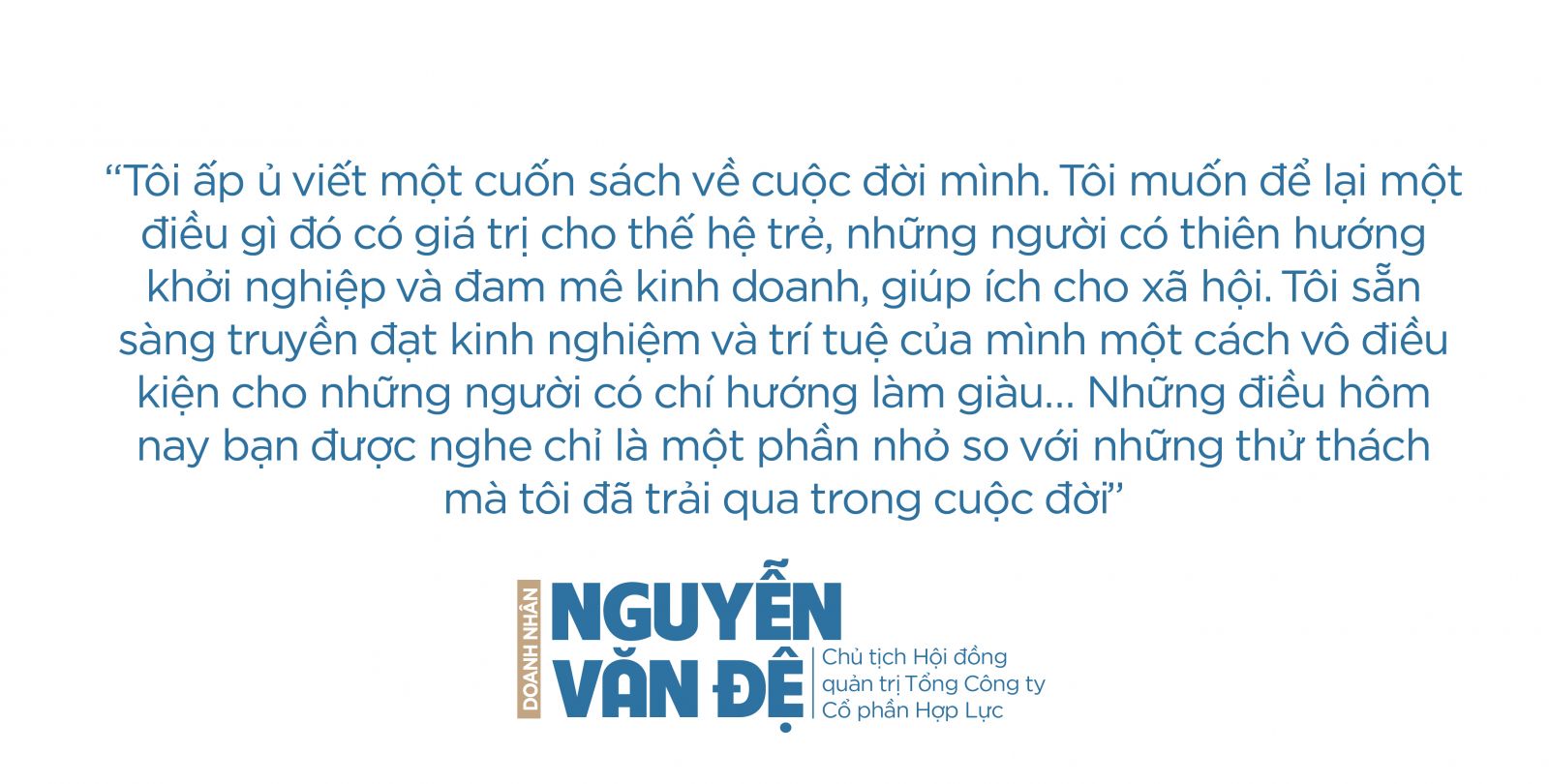 Doanh nhân Nguyễn Văn Đệ