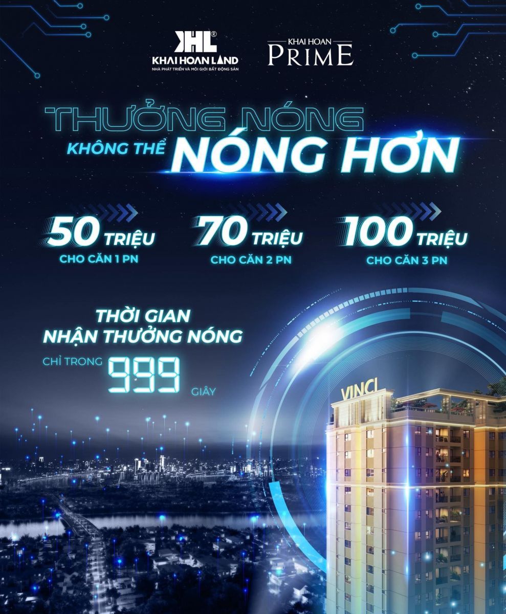 Khải Hoàn Land thông báo thưởng nóng lên đến 100 triệu cho mỗi giao dịch tại Khải Hoàn Primier