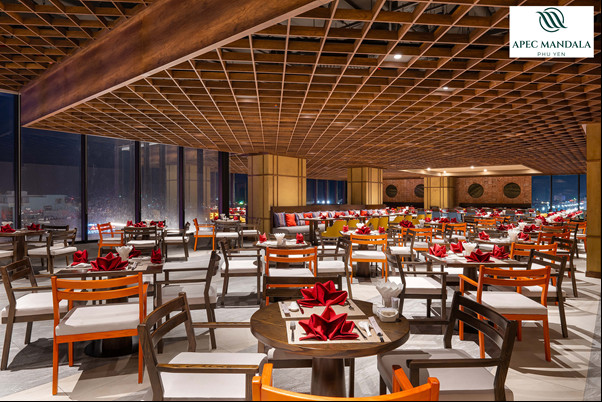 Nhà hàng theo tiêu chuẩn 5* được thiết kế tỉ mỉ và view trọn thành phố biển Tuy Hòa. Nguồn: Apec Group