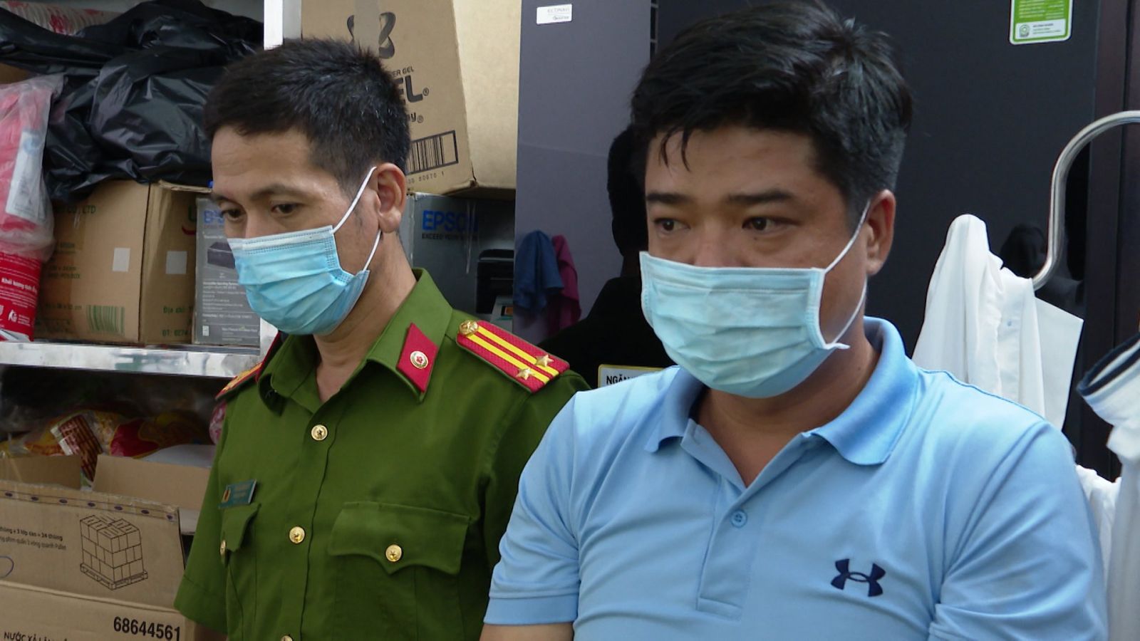 Phan Minh Thi lúc bị bắt để điều tra 