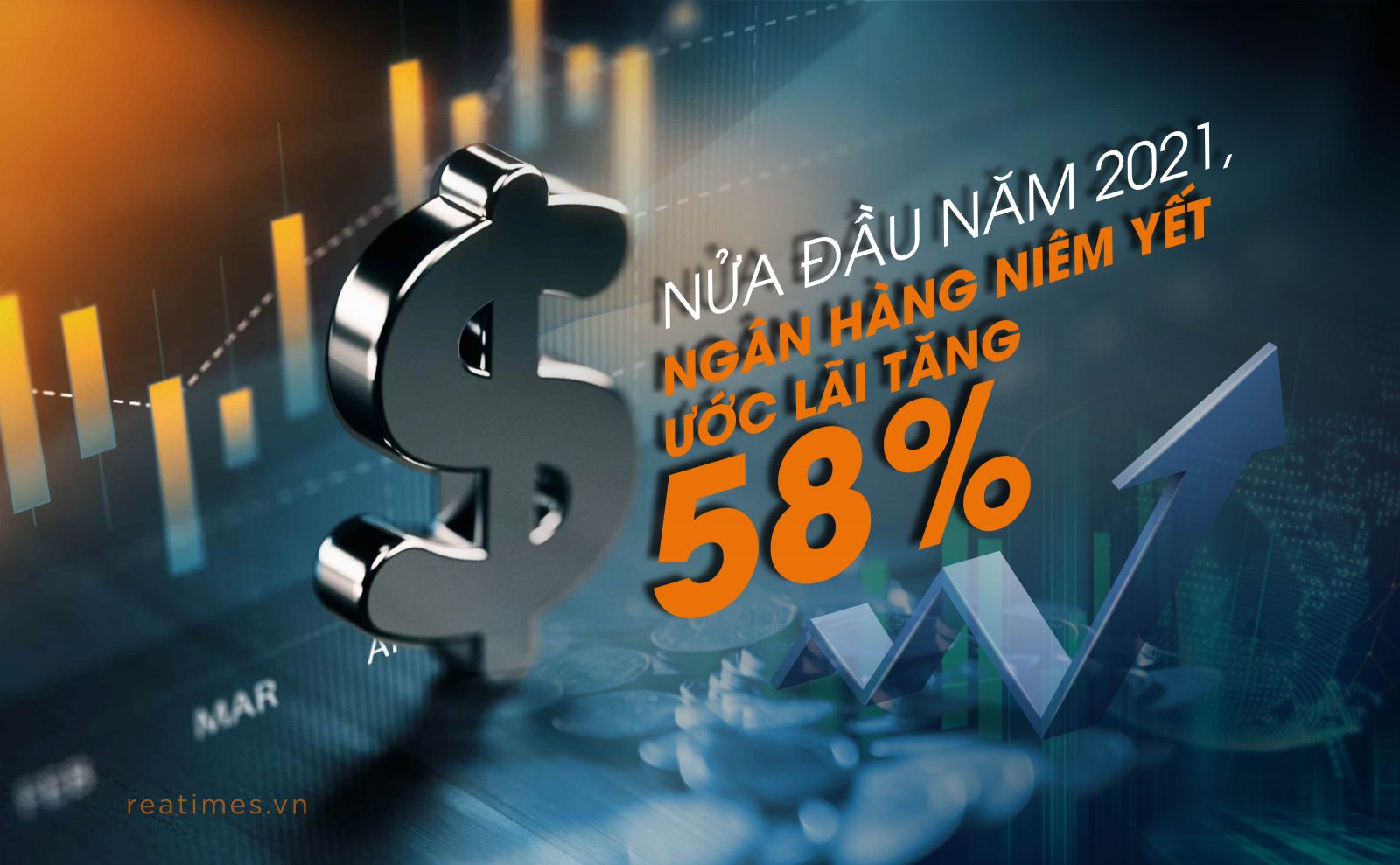 Nửa đầu năm 2021, ngân hàng niêm yết ước lãi tăng 58% 