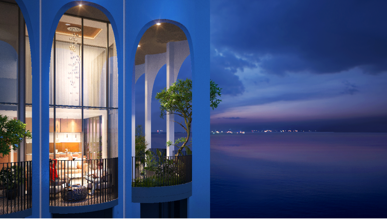 Thiết kế tối ưu của dự án tạo nên 99% căn hộ có ban công hướng biển, biến mỗi không gian căn hộ thành những góc sống mơ ước