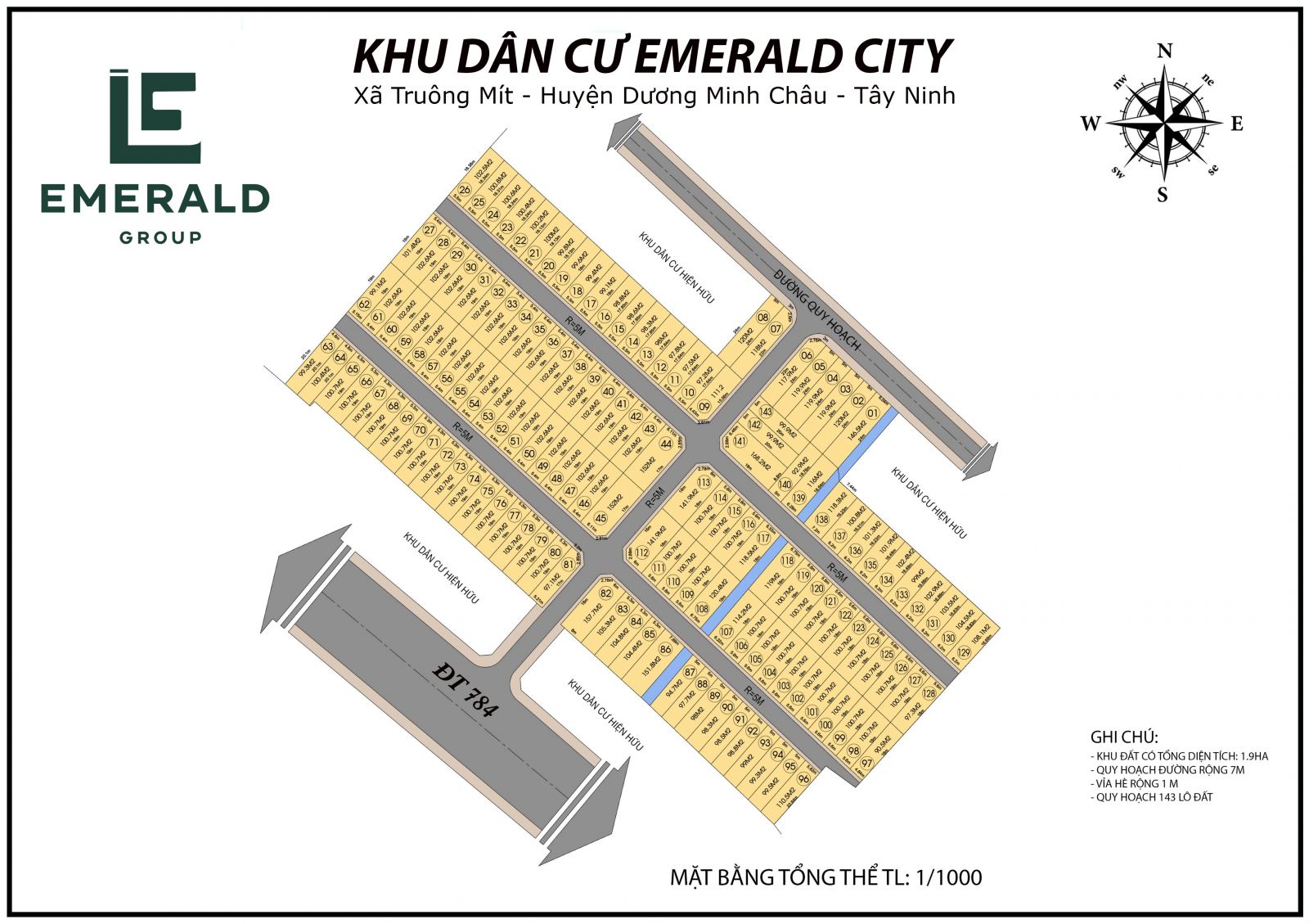 Công ty EMERALD phân lô bán nền, bán đất chưa sổ ở Tây Ninh
