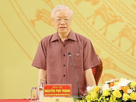 Tổng Bí thư Nguyễn Phú Trọng: Đảng ủy Công an Trung ương phải luôn luôn kiên định nguyên tắc Đảng lãnh đạo tuyệt đối, trực tiếp, toàn diện về mọi mặt đối với Công an nhân dân từ Trung ương đến cơ sở 
