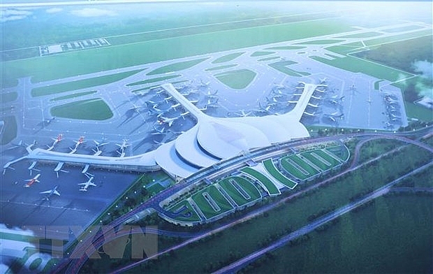 Sơ đồ Dự án đầu tư xây dựng Cảng hàng không quốc tế Long Thành giai đoạn 1.