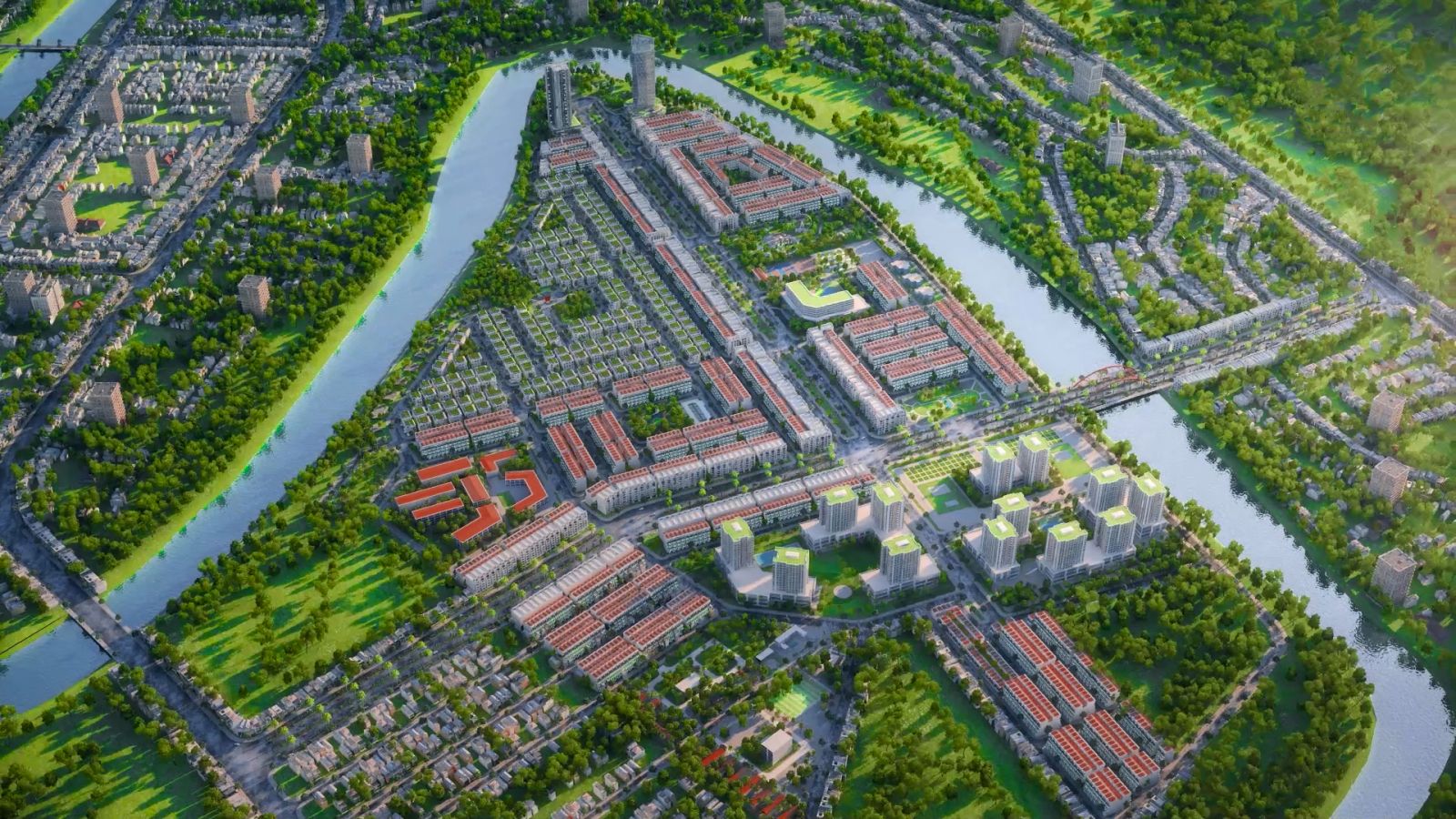 Phối cảnh Khu đô thị mới Mai Pha (Lạng Sơn), dự án đang trong giai đoạn GPMB.