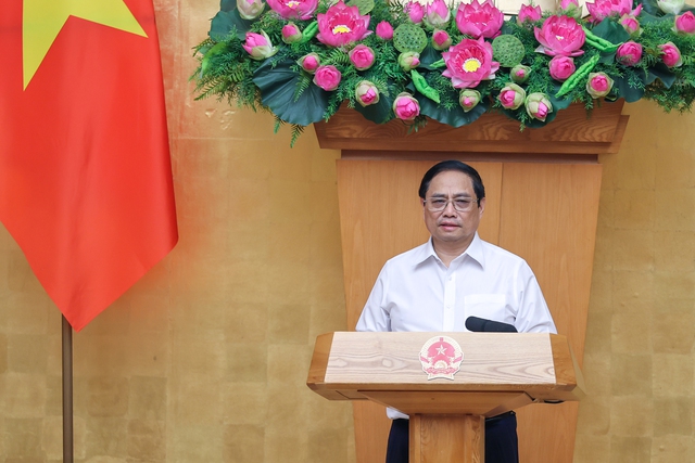 Thủ tướng Phạm Minh Chính chủ trì phiên họp Chính phủ chuyên đề về xây dựng pháp luật tháng 6/2023. (Ảnh: VGP/Nhật Bắc)
