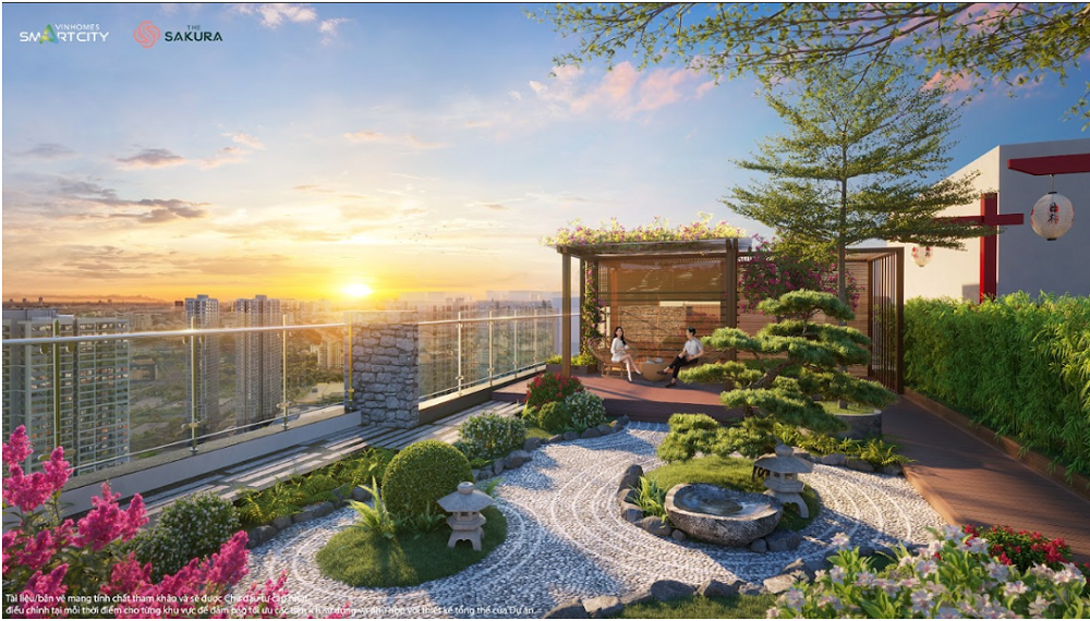 SA5 là tòa duy nhất sở hữu “vườn Nhật trên mây” mang đến thêm giá trị cho chủ sở hữu.