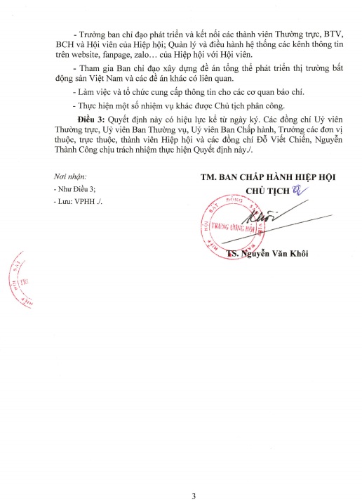 Hiệp hội Bất động sản Việt Nam phân công nhiệm vụ Thường trực VNREA- Ảnh 3.