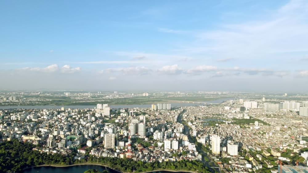 Quy hoạch phân khu sông Hồng được kỳ vọng thúc đẩy phát triển kinh tế, thương mại dịch vụ khu vực ven sông. (Ảnh: M.P)