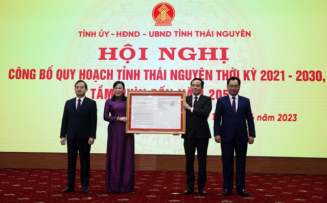 Lễ công bố Quy hoạch tỉnh Thái Nguyên. (Ảnh: VGP/Hải Minh)