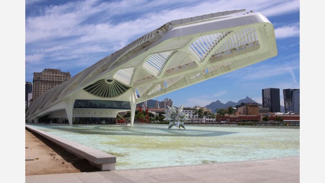 Hình dạng của Bảo tàng Ngày mai (Museum of Tomorrow) được lấy cảm hứng từ cây dứa cảnh tại Vườn bách thảo tại Rio de Janeiro