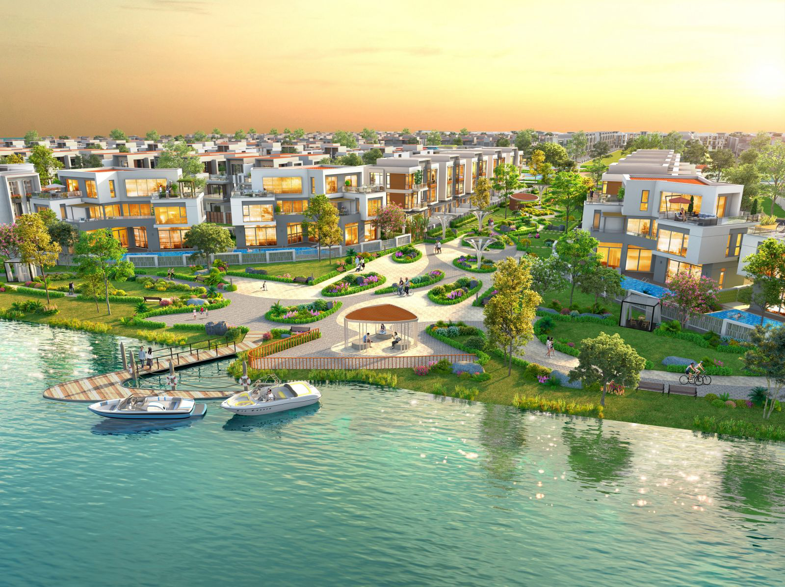 Aqua City tạo ấn tượng bởi không gian sống hài hòa giữa cây xanh sông nước và tiện ích hoàn chỉnh 