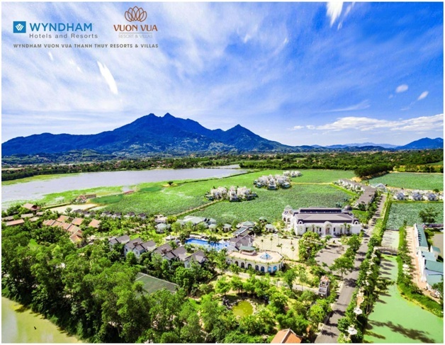 Vườn Vua Resort & Villas nhìn từ trên cao.