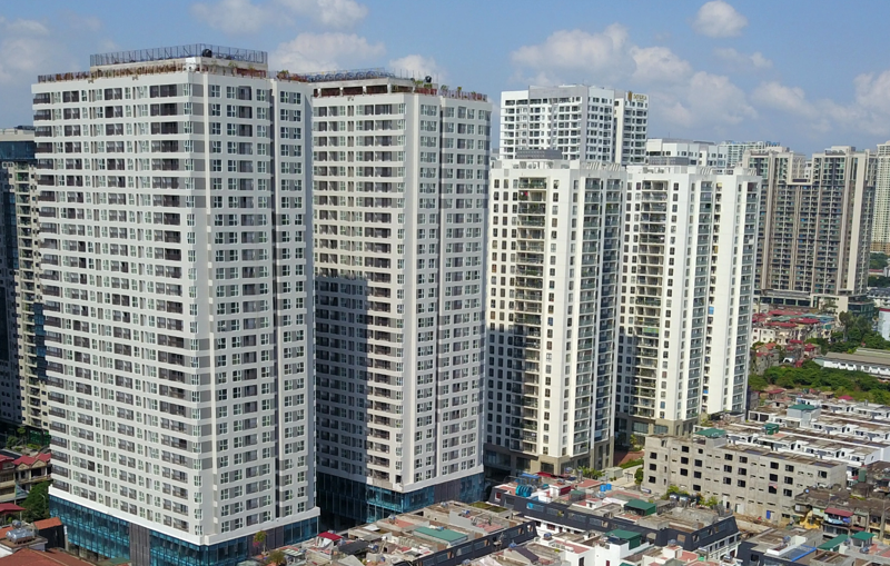 Giá bất động sản tại Hà Nội vẫn neo ở mức cao.