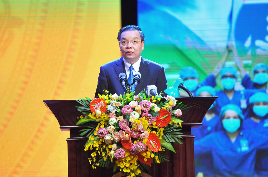 Ông Chu Ngọc Anh - Chủ tịch UBND TP Hà Nội phát biểu tại buổi lễ