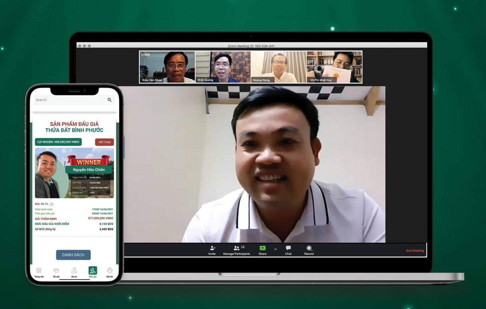 Anh Nguyễn Hữu Chiến, một nhà đầu tư ở Hà Nội đã quy đổi thành công token tiện ích lấy thửa đất tại Bình Phước qua chương trình online Zoom meeting 