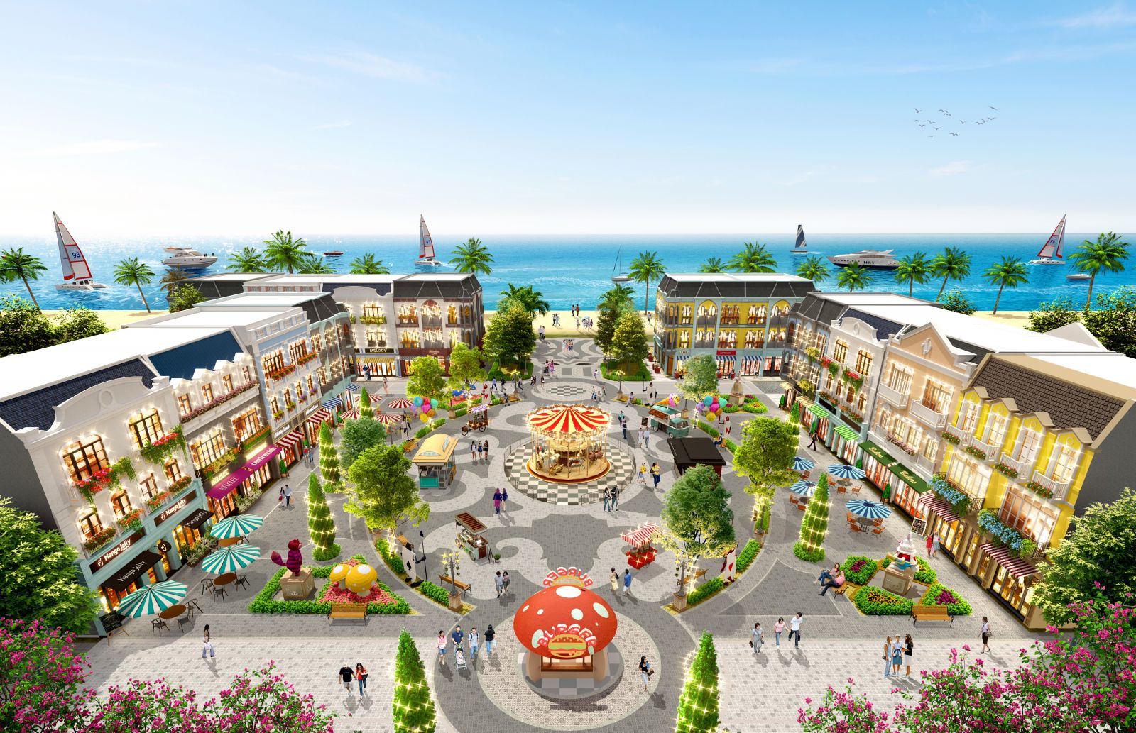 Shopvilla tọa lạc tại phố biển sôi động Wonderland thuộc NovaWorld Ho Tramsẽ góp phần kích cầu du khách đến trải nghiệm và mua sắm nhộn nhịp.