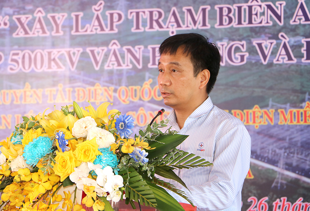 Ông Nguyễn Tuấn Tùng – Chủ tịch HĐTV EVNNPT phát biểu tại buổi lễ phát động
