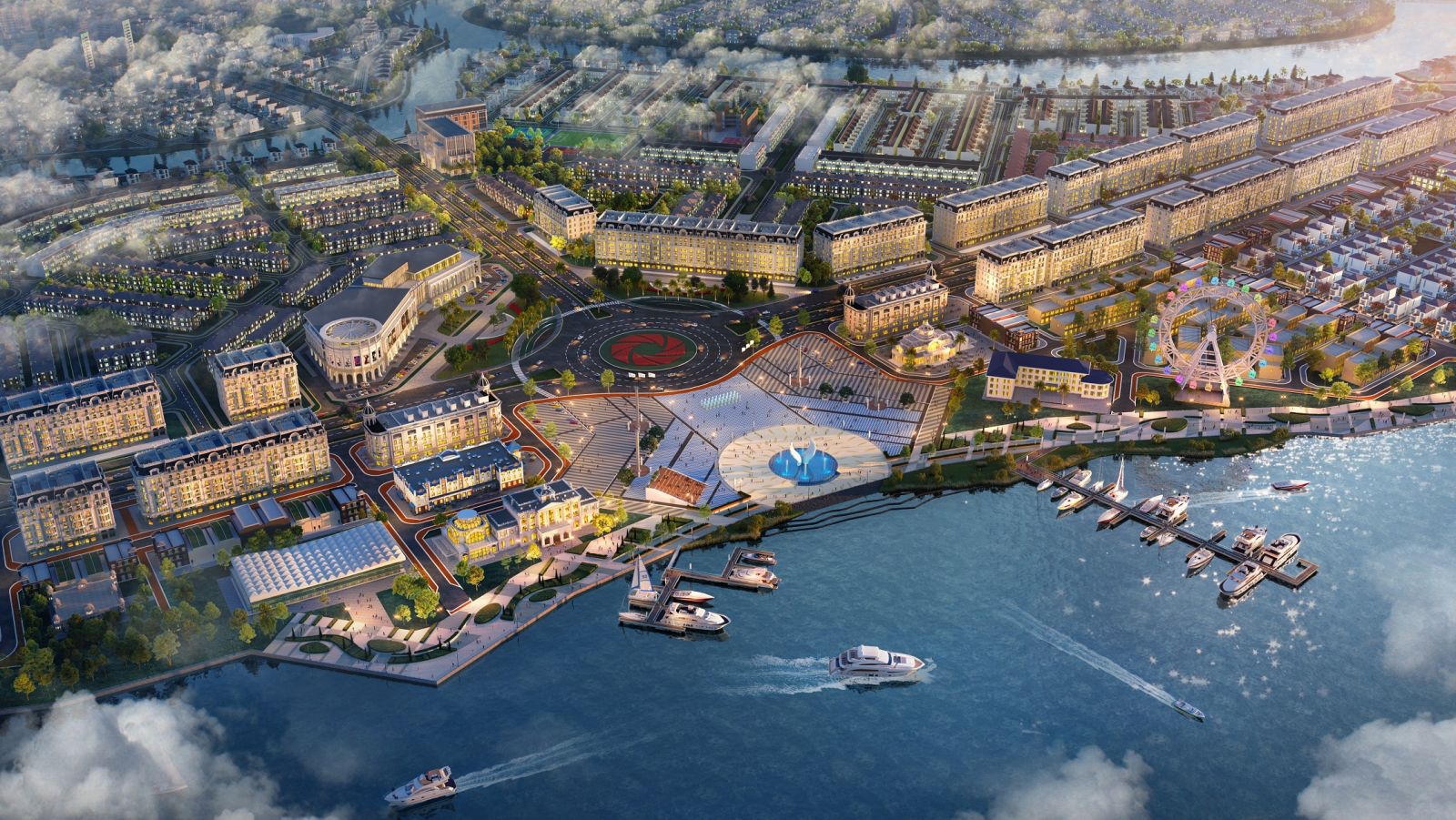 Tổ hợp quảng trường bến du thuyền Aqua Marina tại Aqua City dự kiến hoàn thiện vào quý 4/2021 kỳ vọng sẽ là điểm đến hấp dẫn và gia tăng trị BĐS nơi đây.