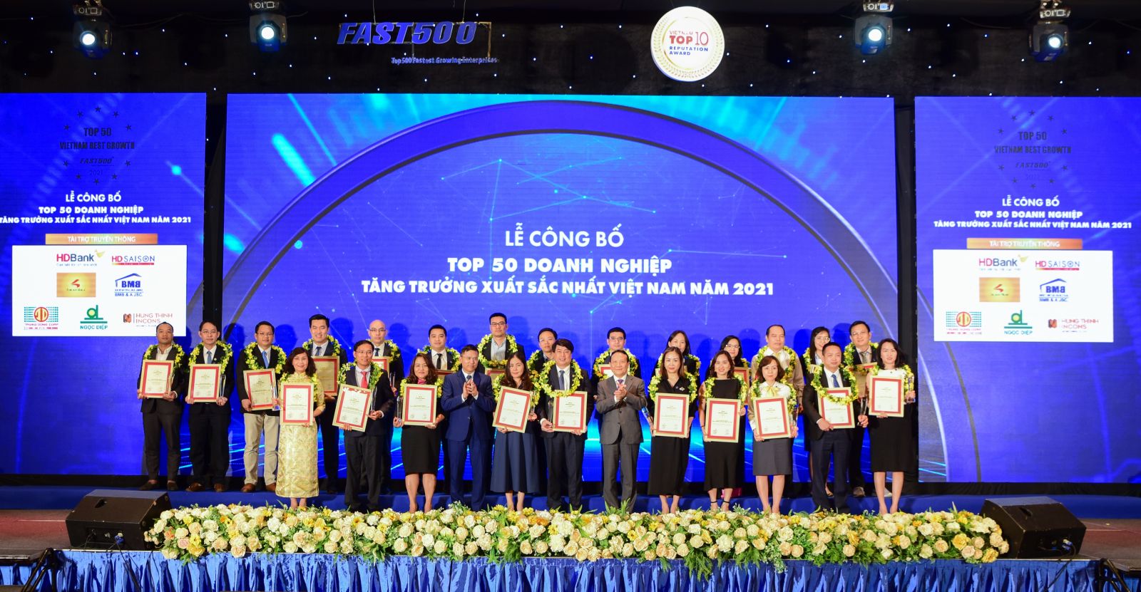 Top 50 Doanh nghiệp tăng trưởng xuất sắc nhất Việt Nam năm 2021.