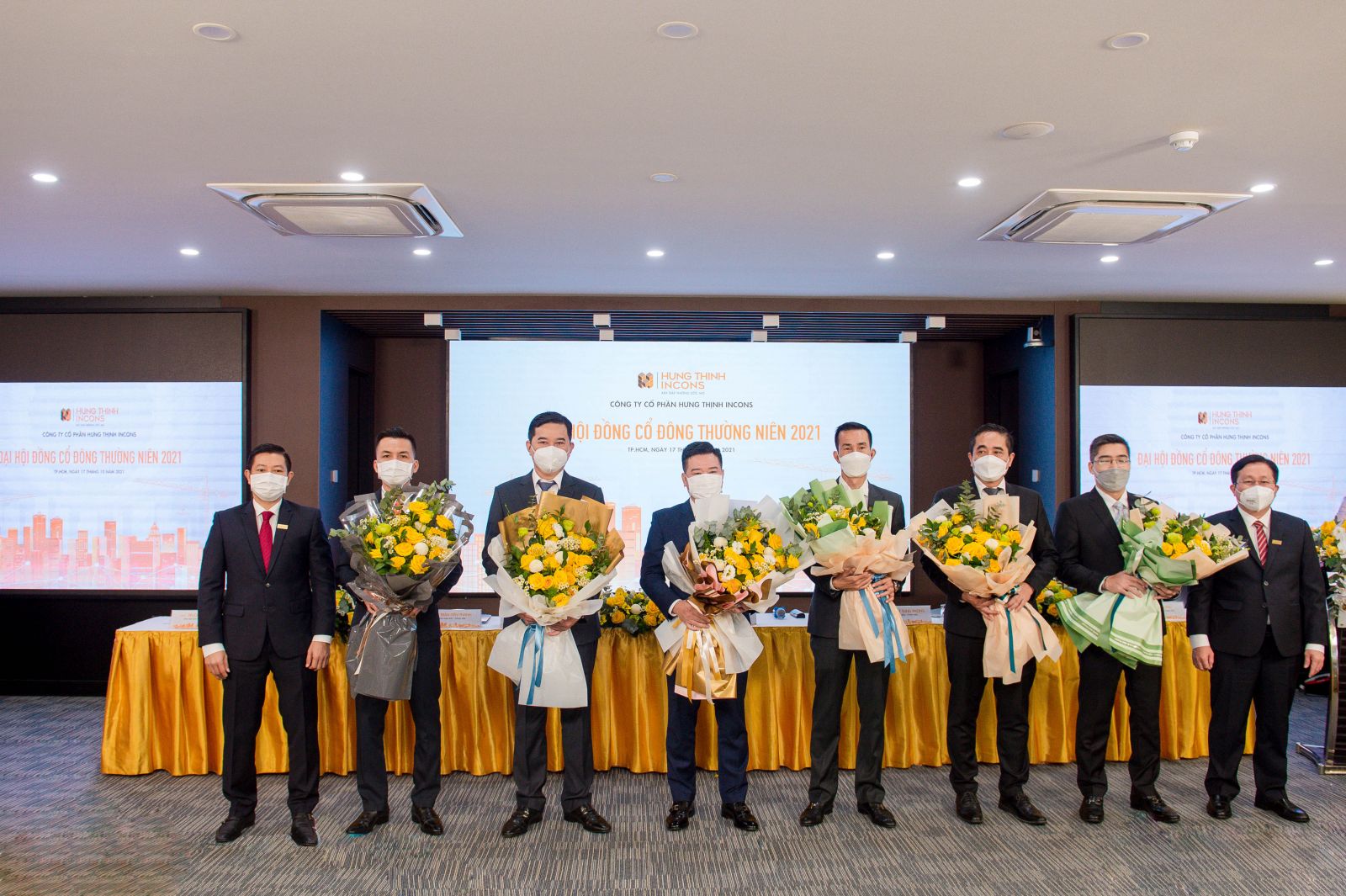 Hội đồng quản trị mới của Hưng Thịnh Incons (nhiệm kỳ 2021 - 2026) ra mắt tại Đại hội